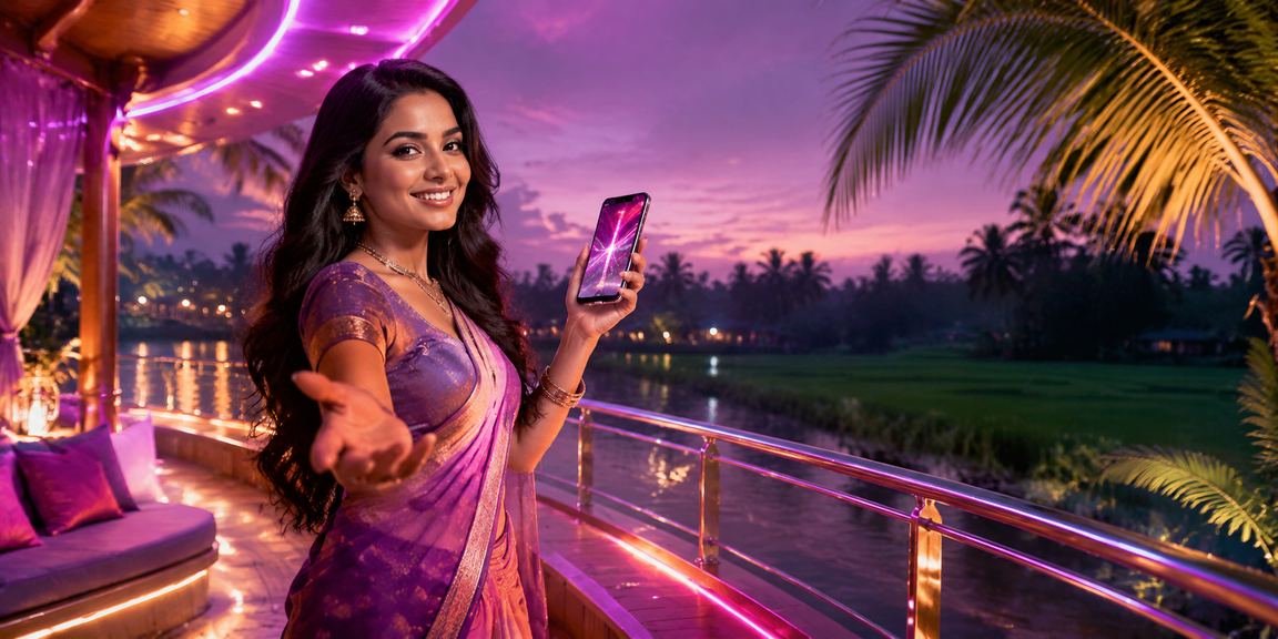 বগুড়ায় নিয়নের আলোয় gt99 earbuds মোবাইলে স্পোর্টস বেটিং করছেন একজন ব্যবহারকারী