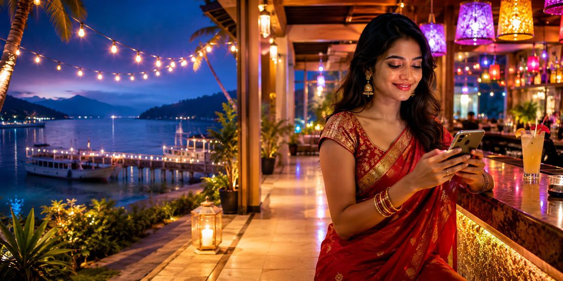 কক্সবাজার সমুদ্র সৈকতে মোবাইলে দায়িত্বশীলভাবে গেমিং করছেন একজন ব্যবহারকারী